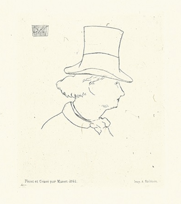 Charles Baudelaire Profil en Chapeau by Edouard Manet, 1889 - Mark ...