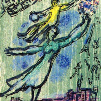 Marc Chagall Gravure #9 (Répit)