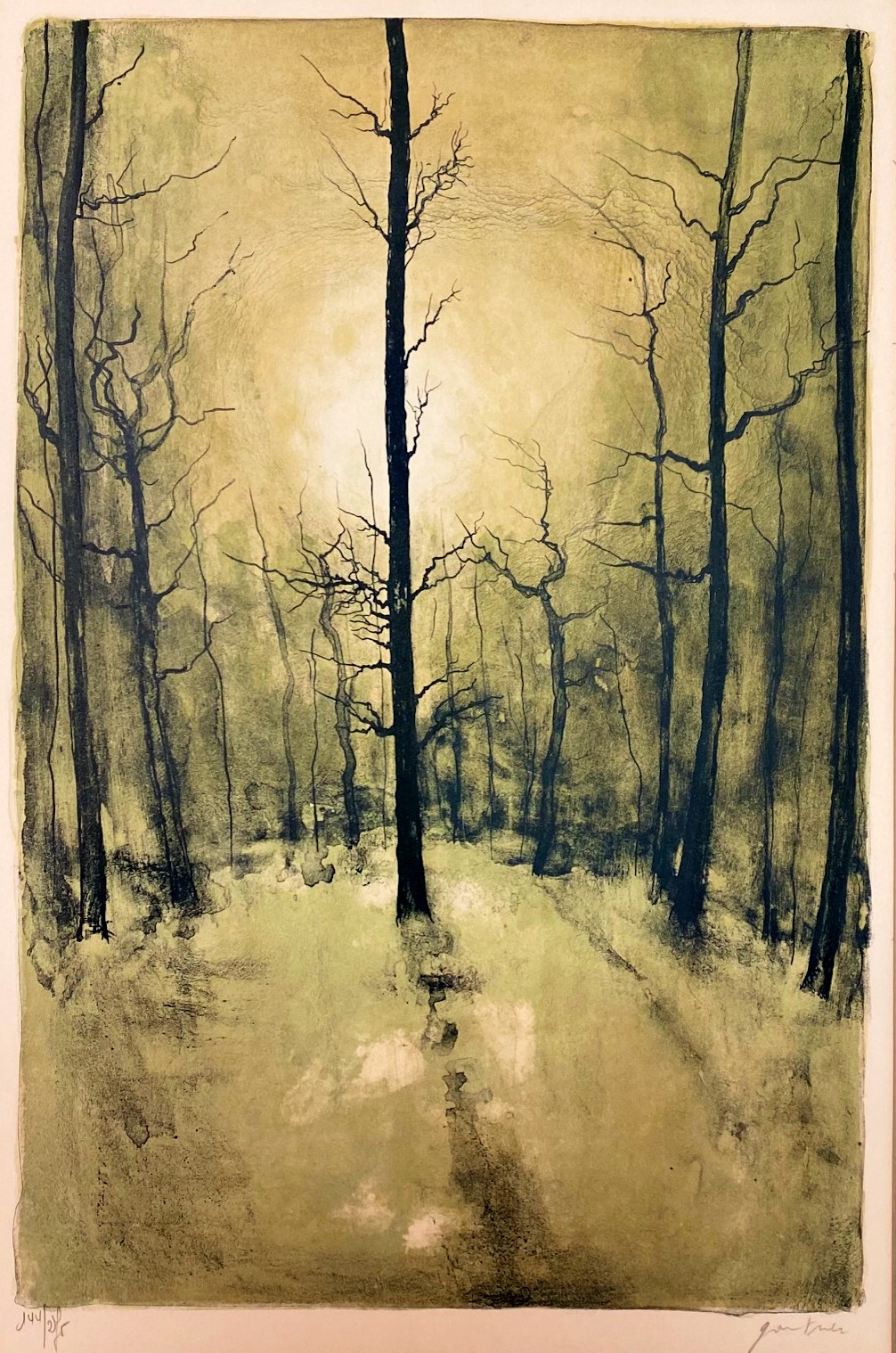 Trees in Winter by Bernard Gantner, 1961 - Mark Shapiro Fine Art